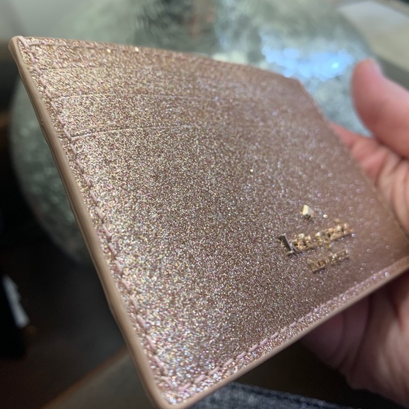 Authentic Kate Spade smooth glitter leather card - Picture 6 of 7